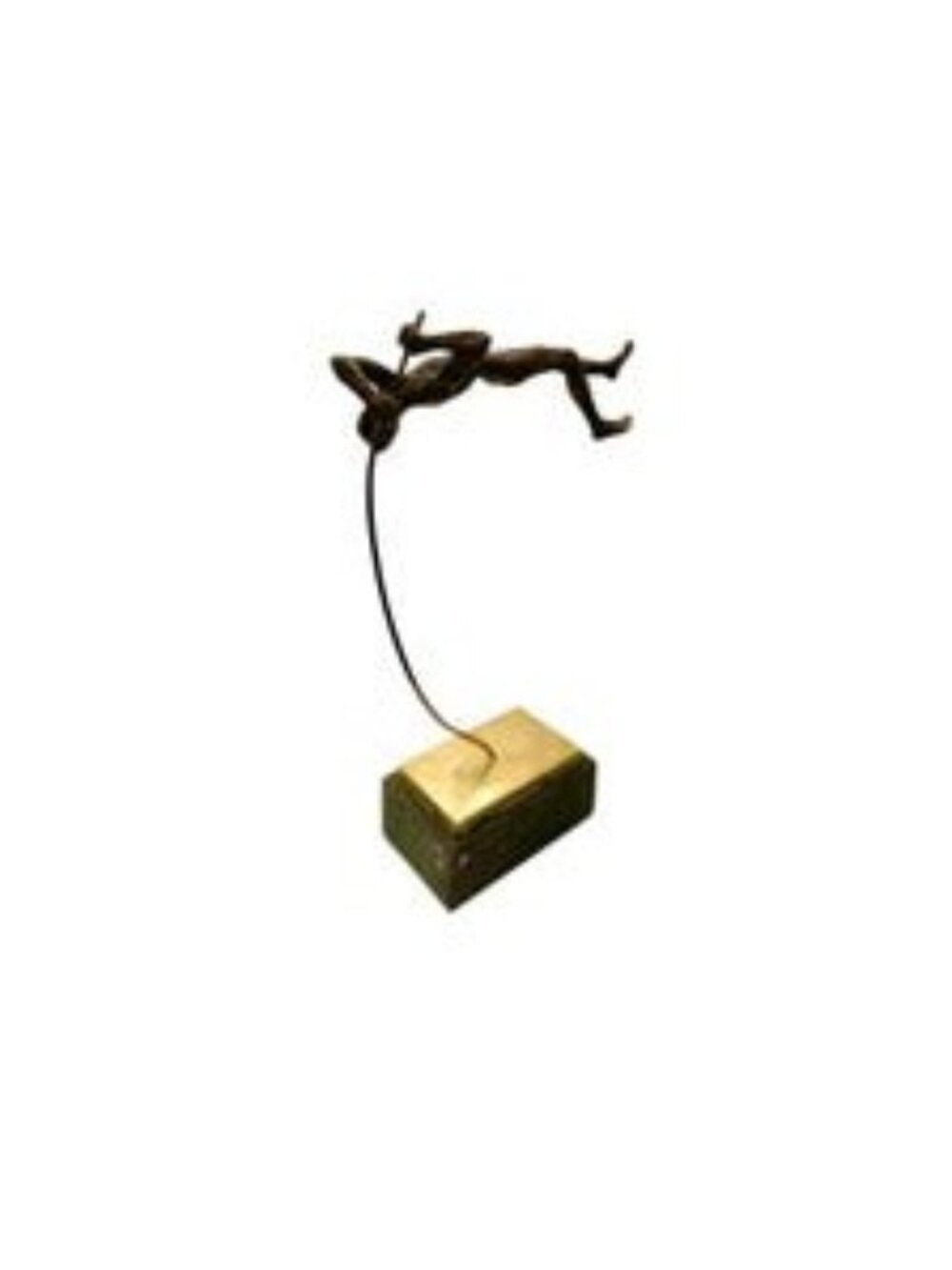 Pole Jumper Sculpture Vaulter Figurine Vintage Sport Decor Statue